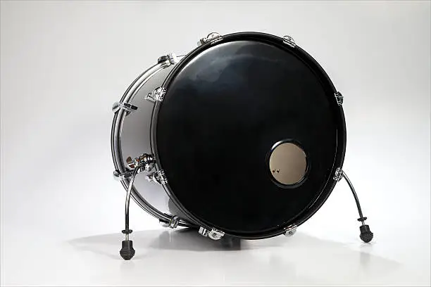Bass Drum or Kick Drum isolated on white for a drumset