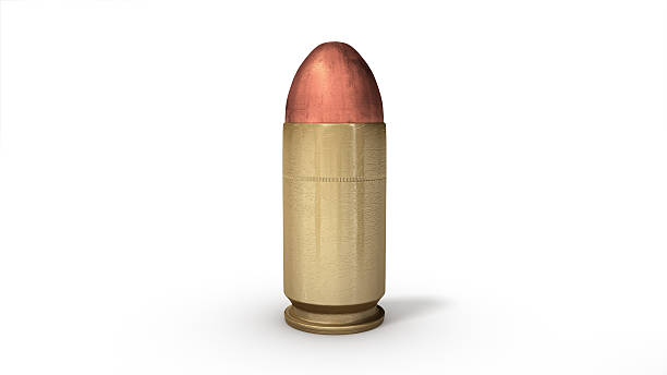Single view of a handgun bullet stock photo