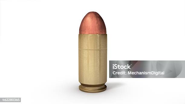 Single View Of A Handgun Bullet Stock Photo - Download Image Now - Ammunition, Armed Forces, Army