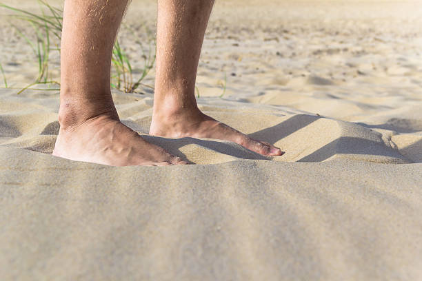 istock beach sea sand legs closeup 462280789