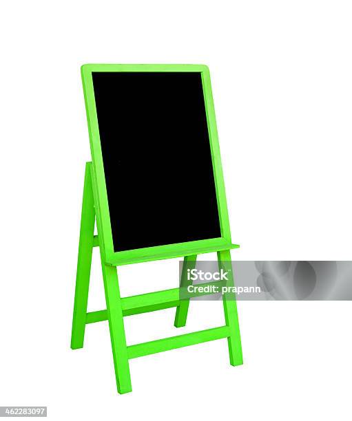 Green Frame Black Board Is On White Background Stock Photo - Download Image Now - Advertisement, Advice, Animal Back