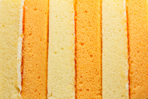 texture vanilla and orange chiffon cake