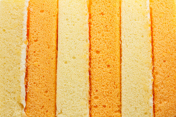vanilla orange chiffon cake texture texture vanilla and orange chiffon cake cake texture stock pictures, royalty-free photos & images