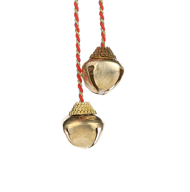 istock Golden jingle bells on a rope. 462285585