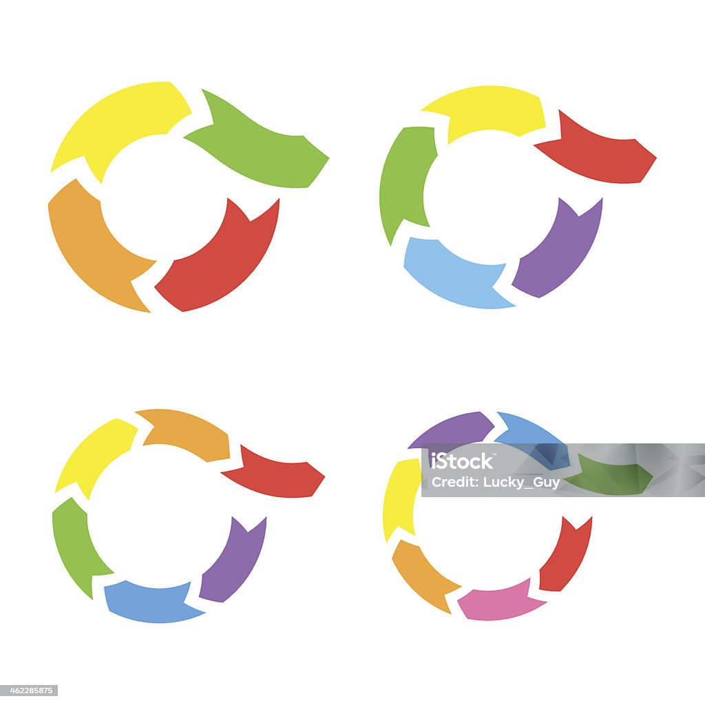 Color Circle Arrows Set Activity stock vector