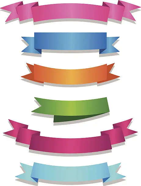 Vector illustration of Vector color ribbons