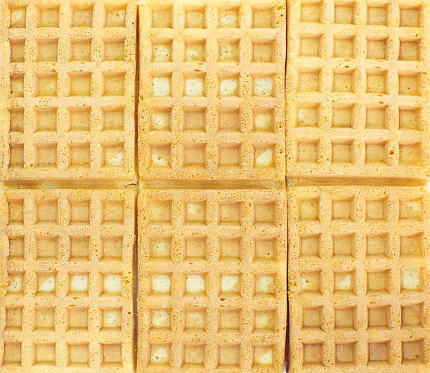 istock Sweet waffles isolated on white 462287293