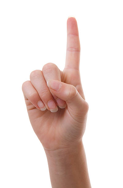 istock hand counting with open forefinger number 1 over white backgroun 462287377