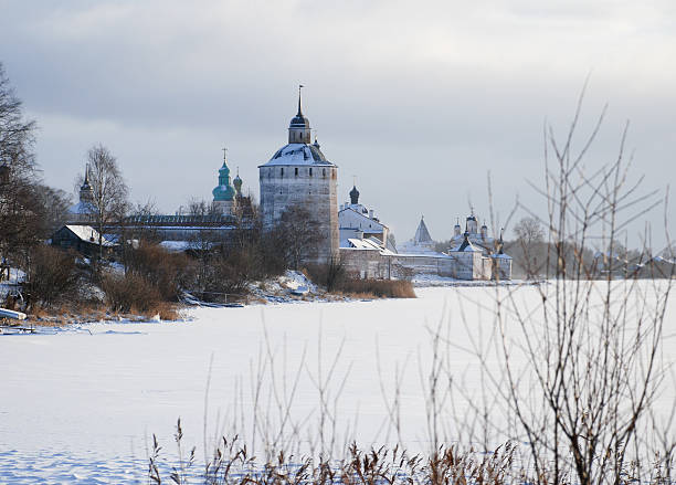 istock Northern Russian monastery in winter. 462289797