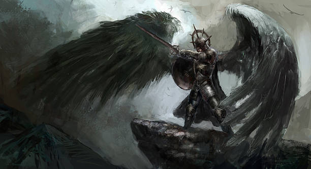 падший ангел - morbid angel stock illustrations