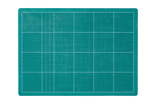 istock Green cutting mats isolated on white background 462295305
