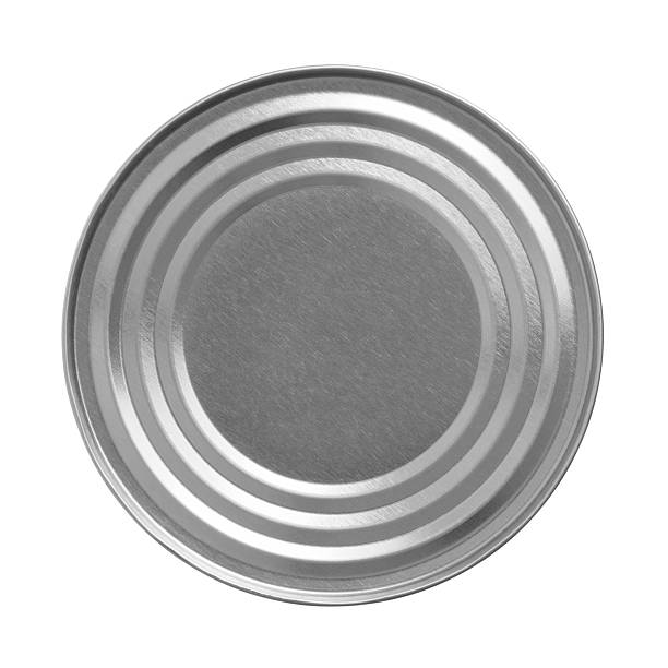 tin can, view from the top tin can on white background, view from the top can top stock pictures, royalty-free photos & images