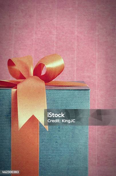 Present Box With Red Ribbon Stock Photo - Download Image Now - Abundance, Anniversary, Birthday