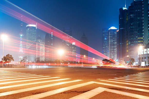 istock Night-view of Shanghai skyline 462302149