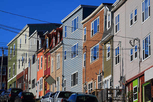 istock Typical St. John's Downtown Street and houses 462306017