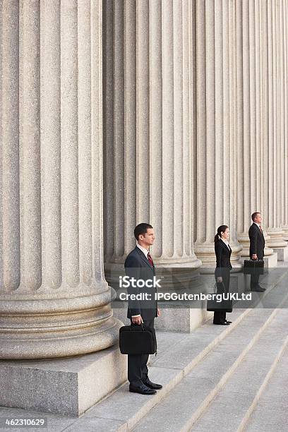 Attorneys Waiting On Courthouse Steps Stock Photo - Download Image Now - Legal System, Repetition, Adult