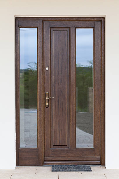 istock Wooden entrance door 462311201