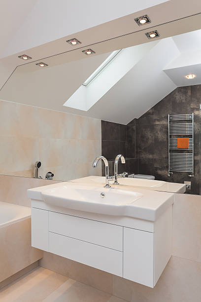 istock White bathroom sink with shelf 462311869