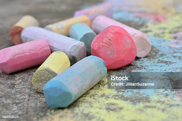 Colored Chalk Stock Photo - Download Image Now - Chalk - Art Equipment,  Sidewalk, Asphalt - iStock