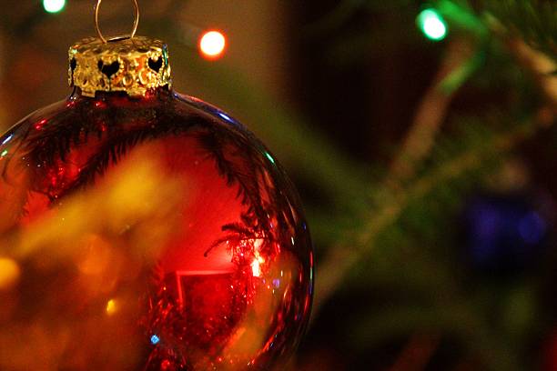 istock New Year's Red ball and lights 462314679