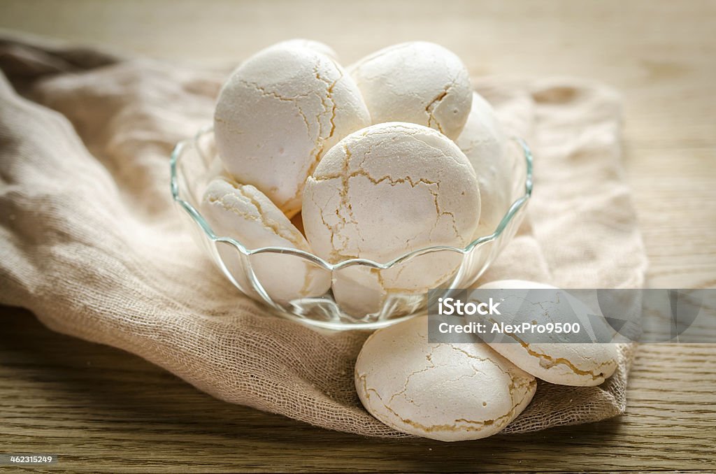 Small Meringues Baked Pastry Item Stock Photo