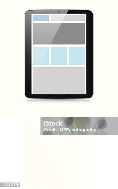 Web Coding Responsive Html And Css Design In Tablet Stock Illustration ...
