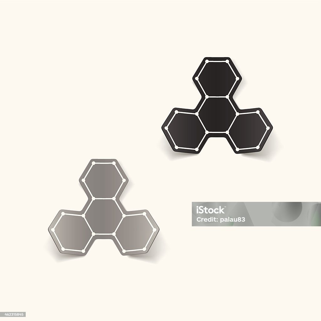 Atomic Structure Sticker Molecular Structure Sticker Stock Illustration - Download Image Now ...