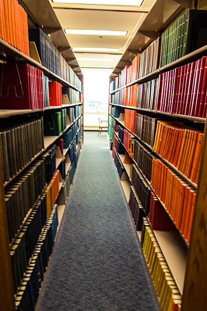 istock Colorful Leather bound books in a medical library 462317865