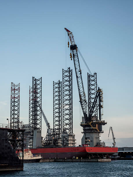 istock Panorama of Esbjerg oil harbor, Denmark 462322029