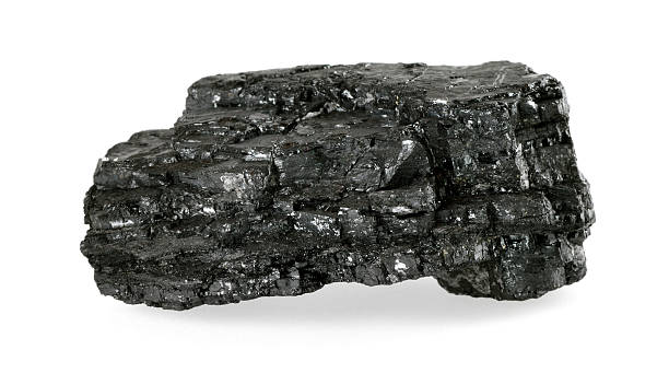 istock Piece of coal isolated on white 462327027