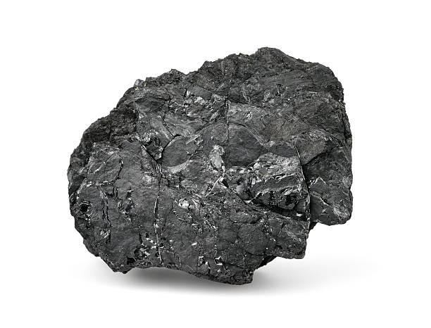 istock Piece of coal isolated on white 462327031
