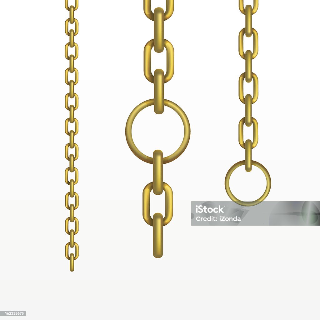 Gold Chain Element Vector Gold Chain Stock Illustration - Download Image Now - Chain ...