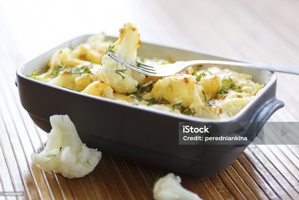 cauliflower baked with egg and cheese cauliflower baked with egg and cheese with dill Cauliflower Stock Photo