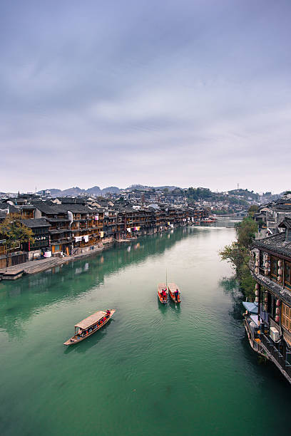 Tuo Jiang River in Feng Huang stock photo