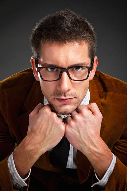 istock Young interesting businessman with rimmed glasses 462351377