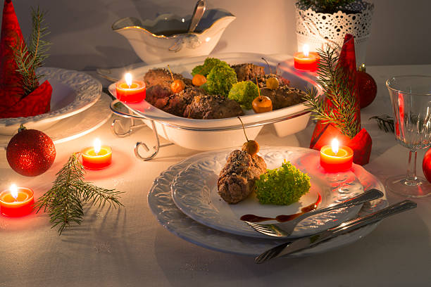 deliciosos roulades gado - festessen imagens e fotografias de stock