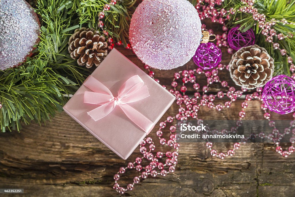 Pink Christmas composition Branch - Plant Part Stock Photo