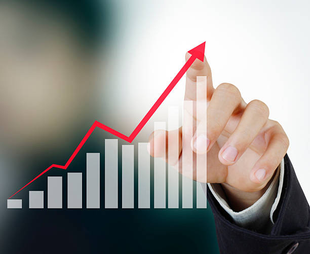 istock Pointing to upward financial symbol 462353407