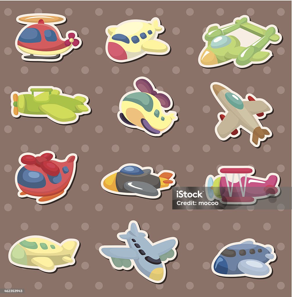Plane Sticker Sprite Airplane Stickers Stock Illustration - Download Image Now - Air Vehicle ...