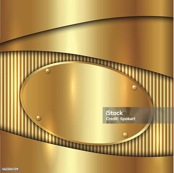 Vector Metallic Gold Decorative Background Stock Illustration - Download Image Now - Abstract, Border - Frame, Brass