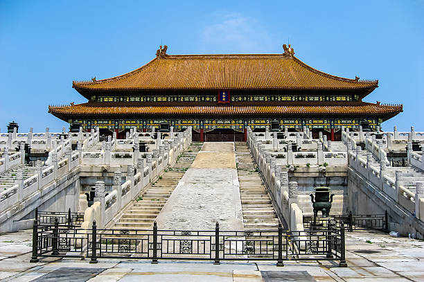 Views of Forbidden City, Beijing China stock photo