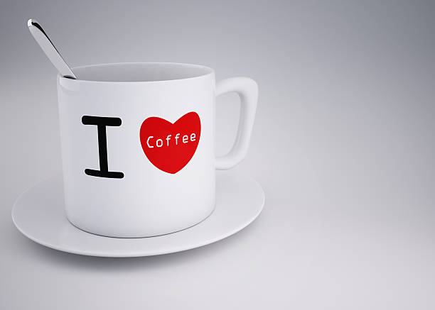 istock concept of i love coffee cup 3d rendering 462355761