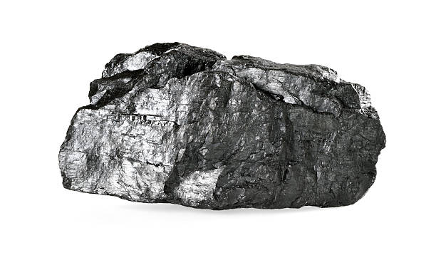 istock Piece of coal isolated on white 462356759