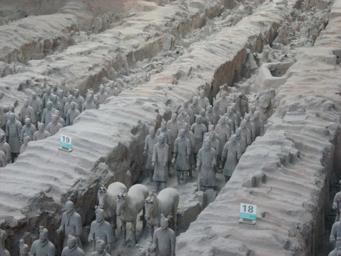Terracotta Army of Qin Shi Huang, First Emperor of China.