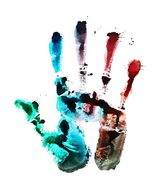 istock color of hand print on white background isolated 462357915