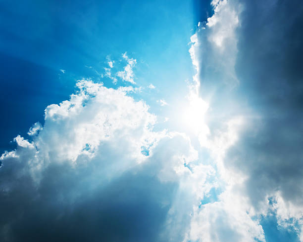 Cloudy and sun sky power of nature