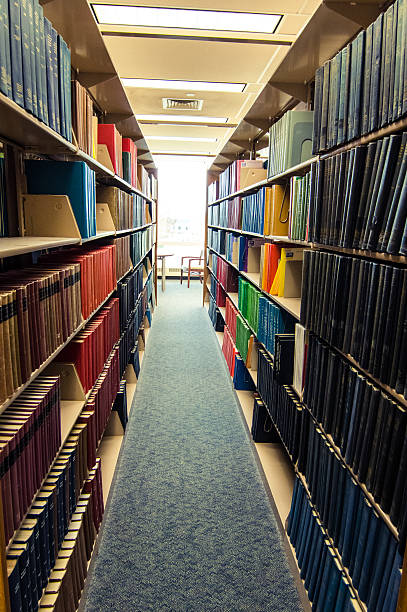 istock colorful Leather bound books in a medical library 462362907