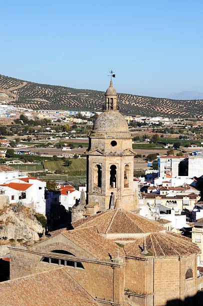 istock Church bell tower, Loca, Spain. 462364943