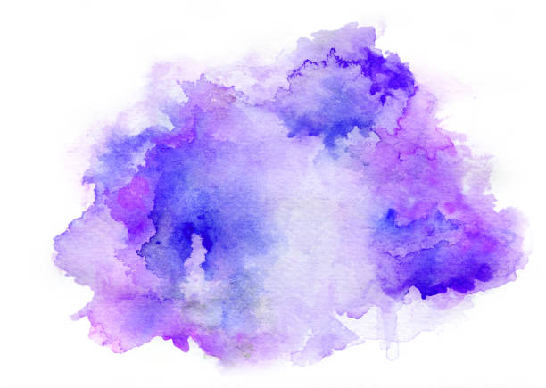istock purple  watercolor drawing ink 462365539