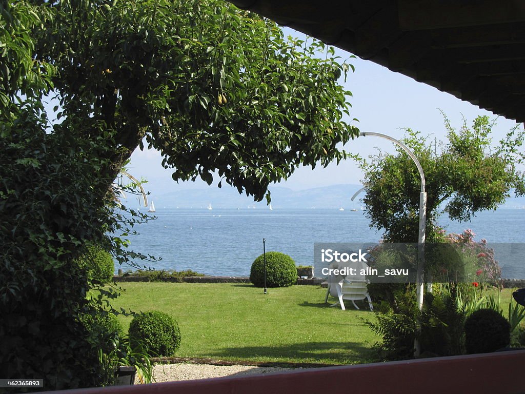 Ornamental Garden Adirondack Chair Stock Photo